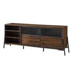 Dark Walnut Wireman TV Stand for TVs up to 85" Four Adjustable Shelves