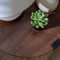 Dark Walnut Wisner Cross Legs End Table Modern Farmhouse to Urban Industrial