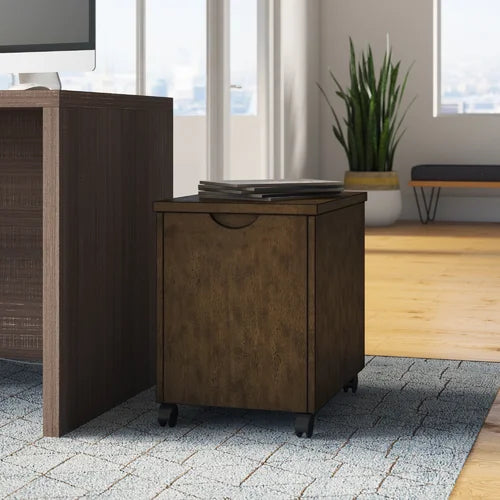 Witham 22'' Wide 1 -Drawer Mobile Lateral Filing Cabinet Carved Finger Pull Lift Lid