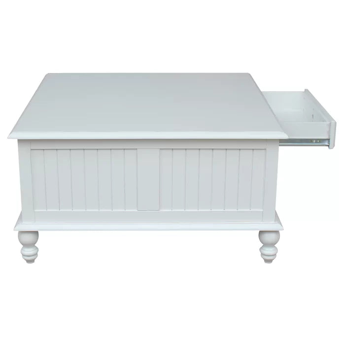 Off-White Cream Witherspoon Coffee Table with Storage