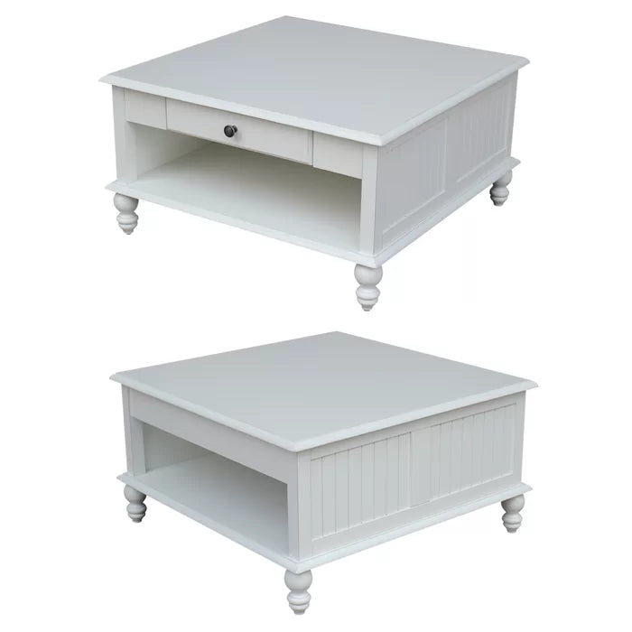 Off-White Cream Witherspoon Coffee Table with Storage