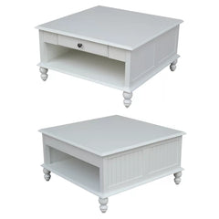 Off-White Cream Witherspoon Coffee Table with Storage