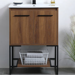 Wittig 24" Single Bathroom Vanity Set Concrete Gray Finish
