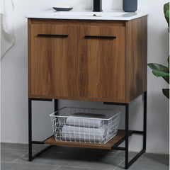 Wittig 24" Single Bathroom Vanity Set Concrete Gray Finish