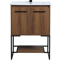 Wittig 24" Single Bathroom Vanity Set Concrete Gray Finish
