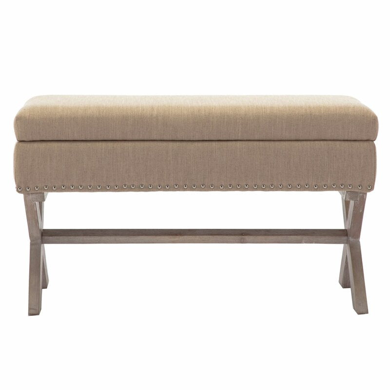 Wollano Flip Top Storage Bench Antique Metal Hinge