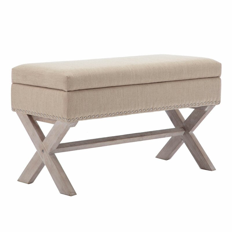 Wollano Flip Top Storage Bench Antique Metal Hinge