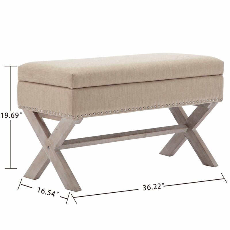 Wollano Flip Top Storage Bench Antique Metal Hinge