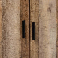 Wood 12 Pair Shoe Storage Cabinet Features a Rustic Finish