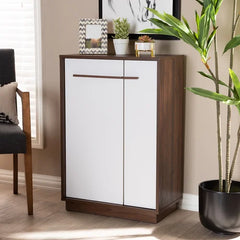 Wood 15 Pair Shoe Storage Cabinet Brings Sleek Style And Smart Storage
