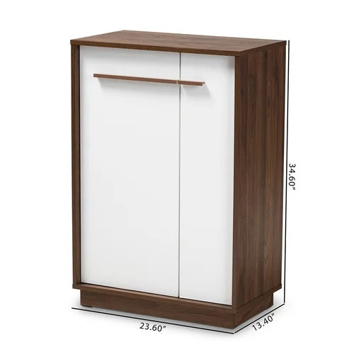 Wood 15 Pair Shoe Storage Cabinet Brings Sleek Style And Smart Storage