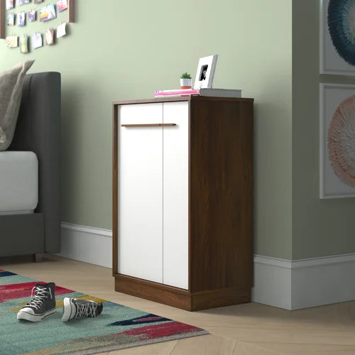 Wood 15 Pair Shoe Storage Cabinet Brings Sleek Style And Smart Storage