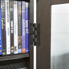 Wood DVD Multimedia Cabinet Provide Storage Space Perfect Organize