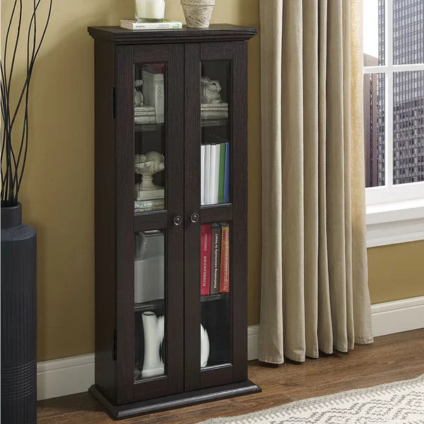 Wood DVD Multimedia Cabinet Provide Storage Space Perfect Organize