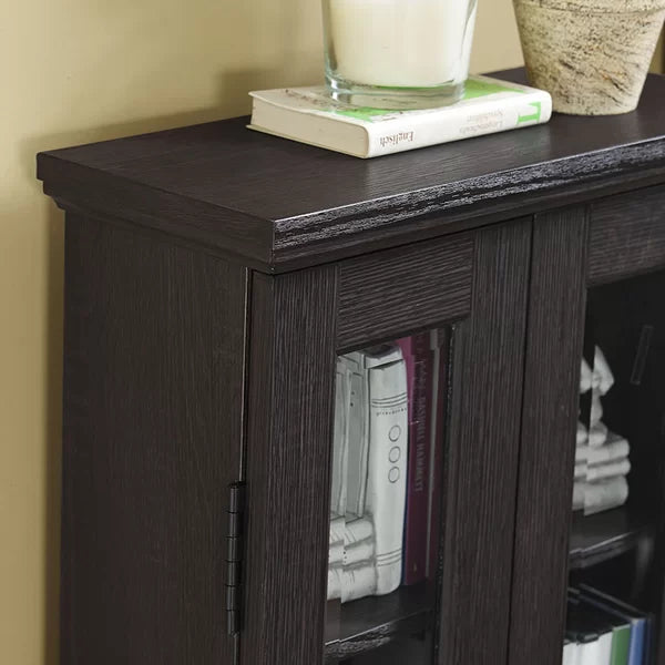 Wood DVD Multimedia Cabinet Provide Storage Space Perfect Organize