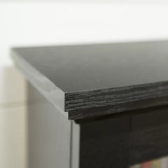 Solid Wood Textured Black Wood DVD Multimedia Cabinet Perfect Organize