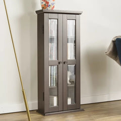 Wood DVD Multimedia Cabinet Provide Storage Space Perfect Organize