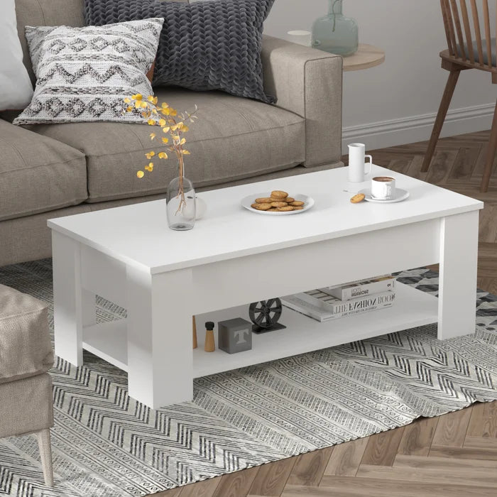 Wood Lift Top Coffee Table Pop Up Coffee Table With Hidden Compartment And Storage Shelf