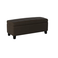 Woolbright Faux Leather Upholstered Flip Top Storage Bench