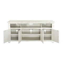 White Worden TV Stand for TVs up to 75"  Transitional Style