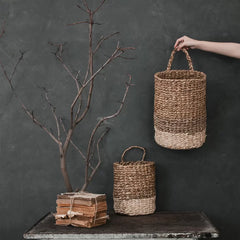 Woven Rattan Basket Brings Expanded to Include Vintage Contemporary Transitional Styles