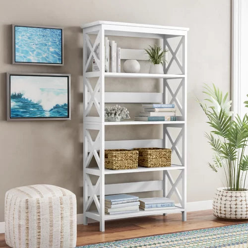 Wrenshall 31.5'' W Etagere Bookcase Crafted of Solid and Manufactured Wood