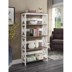 Wrenshall 31.5'' W Etagere Bookcase Crafted of Solid and Manufactured Wood