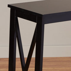 Wrenshall 39.5'' Console Table Black Wood in a Classic Painted Finish