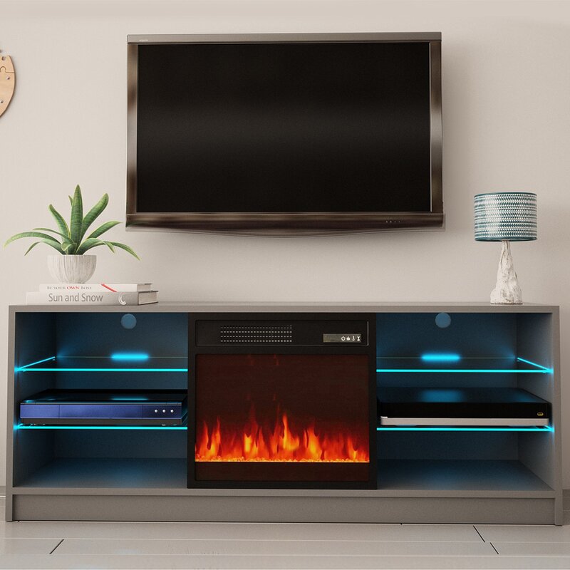 Wrightson TV Stand for TVs up to 65" with Fireplace Included