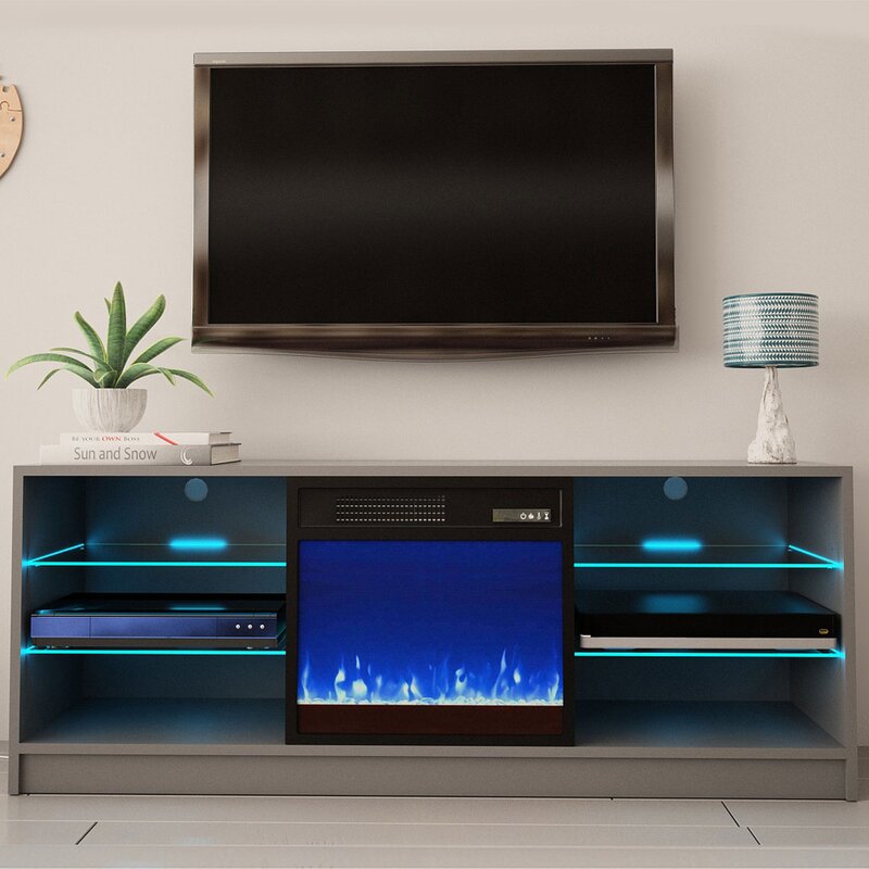 Wrightson TV Stand for TVs up to 65" with Fireplace Included