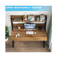 Writing Desk With Storage Shleves Perfect Organize