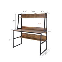 Writing Desk With Storage Shleves Perfect Organize