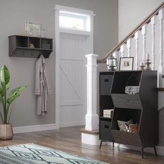 Wysocki 41.56'' Tall Accent Cabinet Two Folding Black Storage Bins