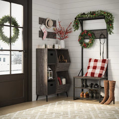 Wysocki 41.56'' Tall Accent Cabinet Particle Board with Veneer Design