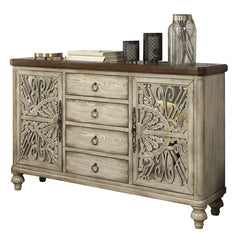 Yakima 60'' Wide 4 Drawer Rubberwood Sideboard Perfect for Living Room