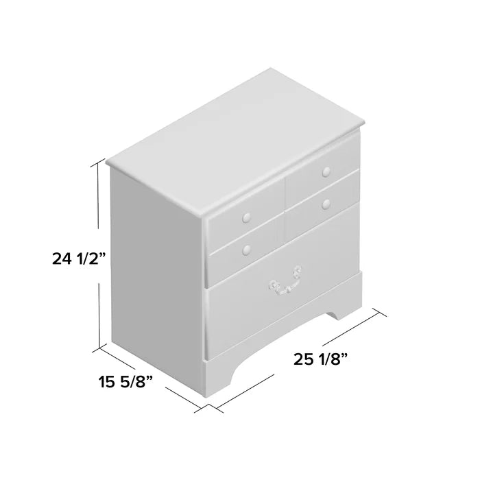 Yandell 24.47'' Tall 2 - Drawer Nightstand in Pine Perfect Organize