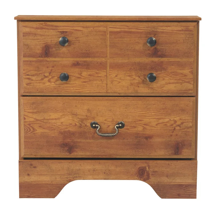 Yandell 24.47'' Tall 2 - Drawer Nightstand in Pine Perfect Organize