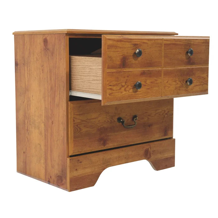 Yandell 24.47'' Tall 2 - Drawer Nightstand in Pine Perfect Organize