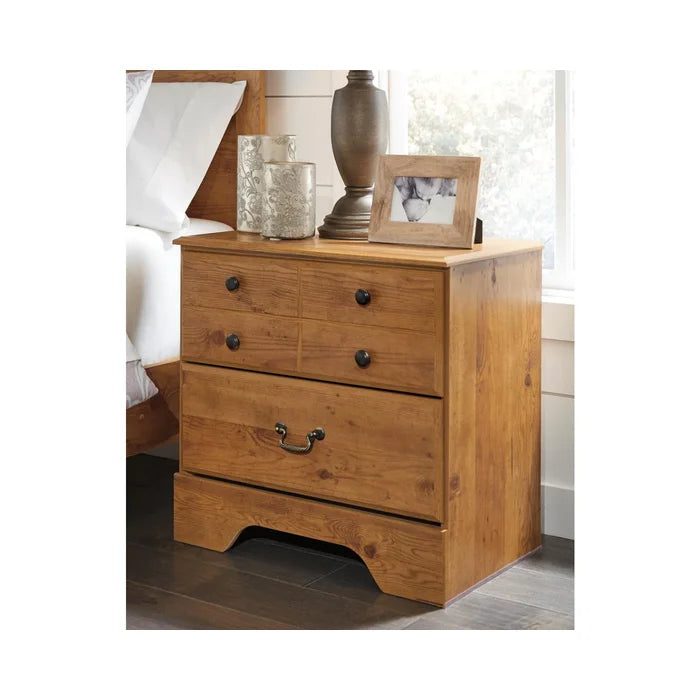 Yandell 24.47'' Tall 2 - Drawer Nightstand in Pine Perfect Organize