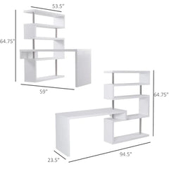 Reversible L-Shape Desk Plenty of Additional Storage Space Manufactured Wood