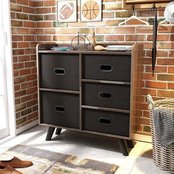 Yoel 33'' Tall Plastic 5 - Drawer Accent Chest Vintage Style Cabinet