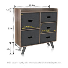 Yoel 33'' Tall Plastic 5 - Drawer Accent Chest Vintage Style Cabinet