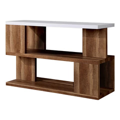 Yoel 47.25'' Console Table Stylish Two-Tone Design Two Open Shelves