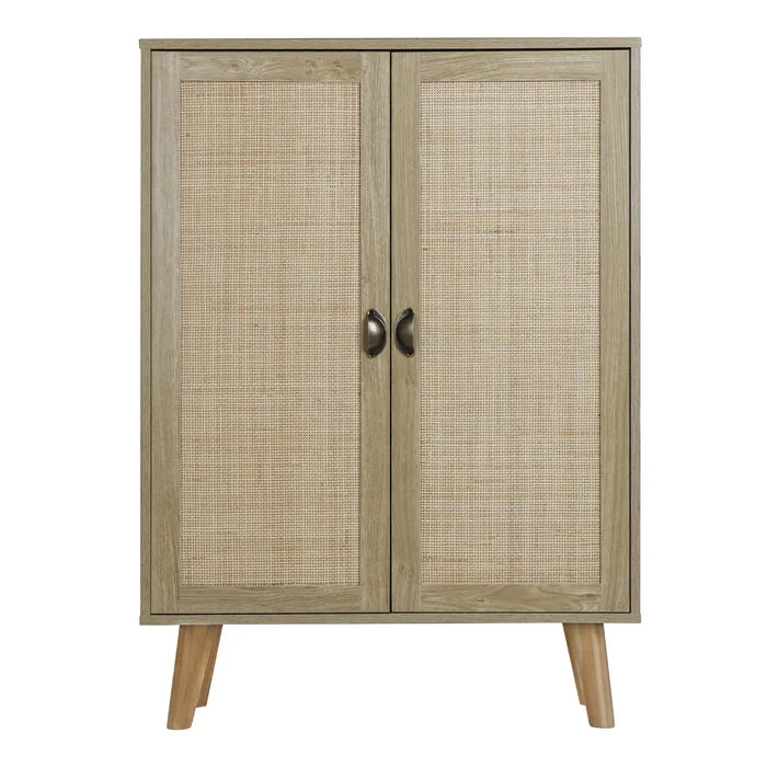 Zaida 43.3'' Tall Solid Wood 2 Door Accent Cabinet Easy to Blend