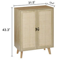 Zaida 43.3'' Tall Solid Wood 2 Door Accent Cabinet Easy to Blend