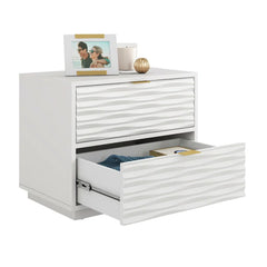 Zaire 19.33'' Tall 2 - Drawer Nightstand in White Modern and Coastal Styles