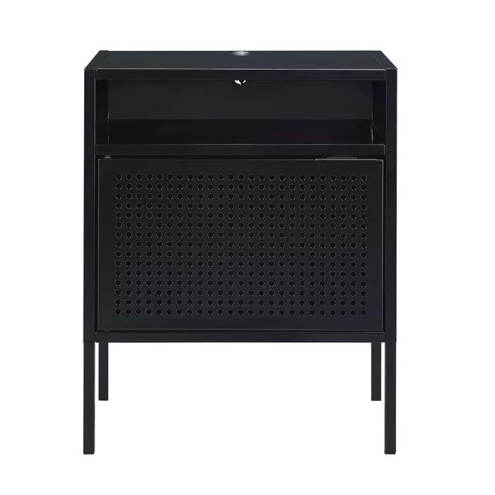 Black Zander 24'' Tall Nightstand Accent Table in your Living Room