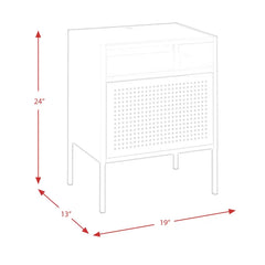 Black Zander 24'' Tall Nightstand Accent Table in your Living Room