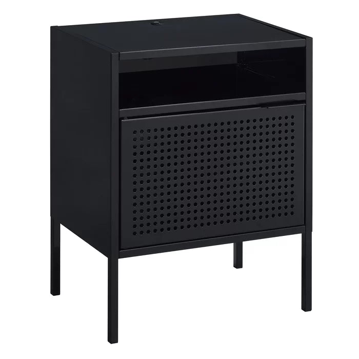 Black Zander 24'' Tall Nightstand Accent Table in your Living Room