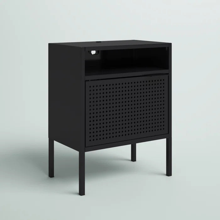 Black Zander 24'' Tall Nightstand Accent Table in your Living Room
